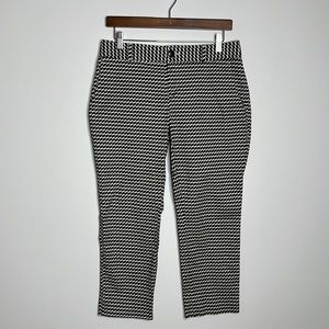 Banana Republic B/W Cotton Stretch Ankle Pants Sz 4P